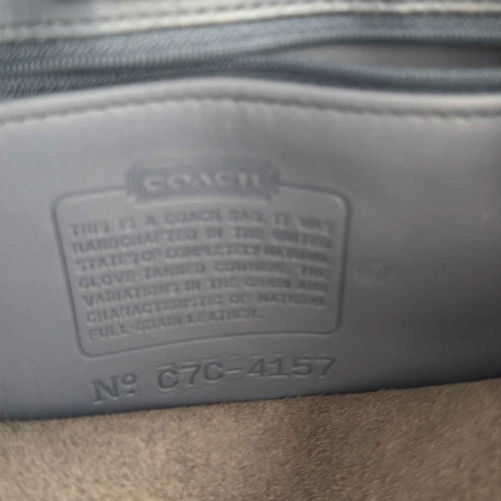 Authentic Blue Coach Midi Tote - Picture 5 of 8